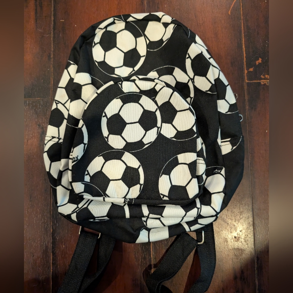 Soccer Ball Print Small Backpack